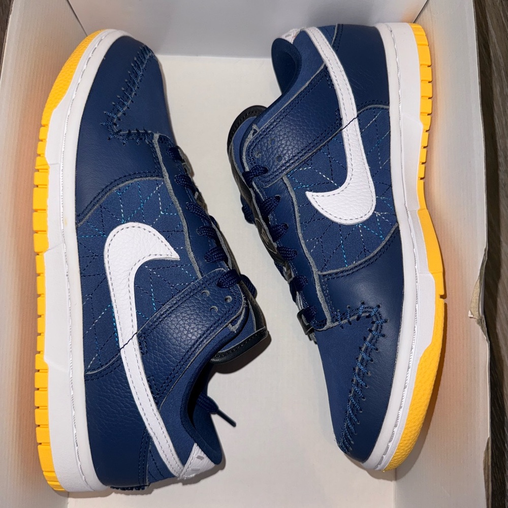 Women’s Nike Dunk Low N7 Nike By You Blue Yellow